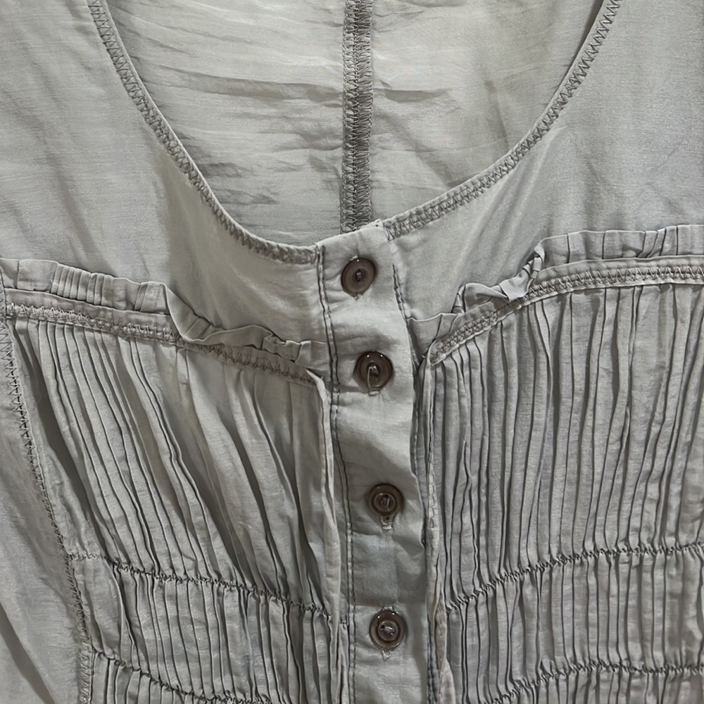 Forever 21 puffy sleeve sheer shirt